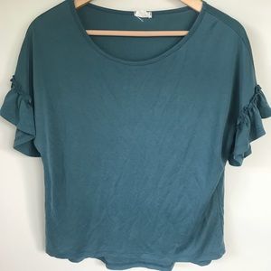 Women’s blue short sleeved shirt
